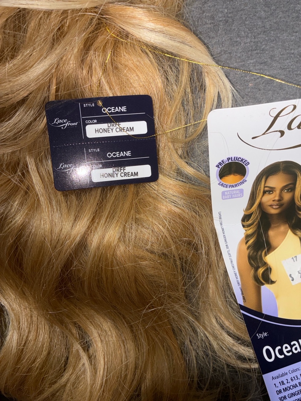 Honey blonde wig never worn lace front